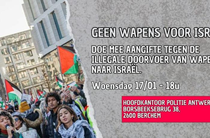 Actie politiekantoor Antwerpen-Berchem doorvoer wapens Israël