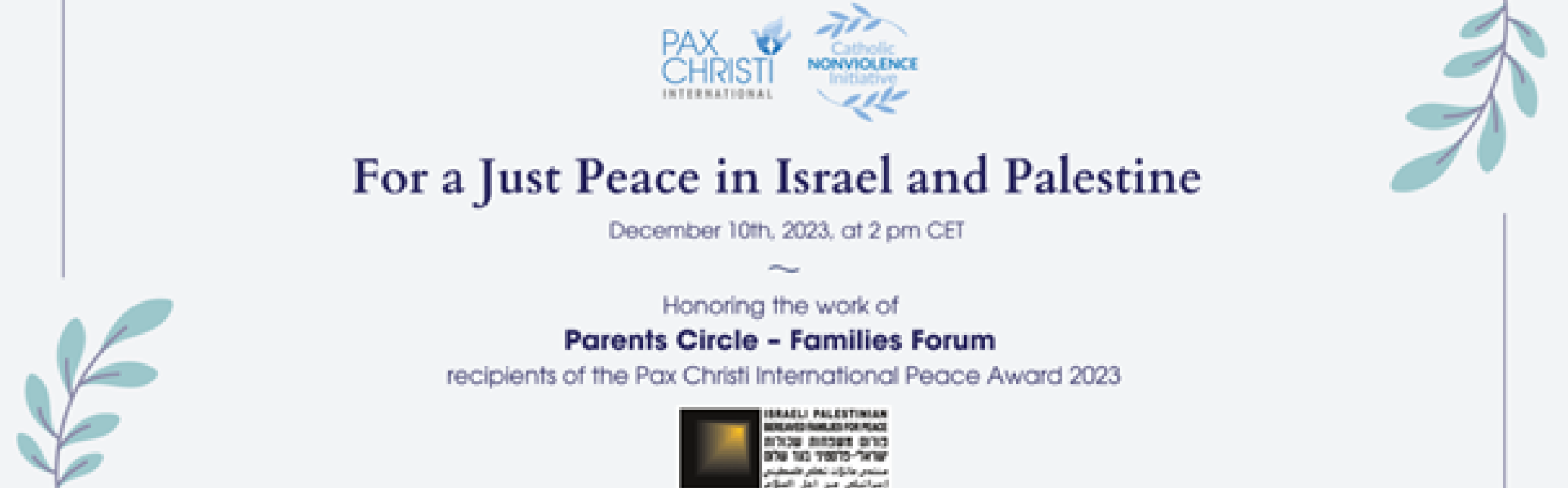 PCI Peace Award webinar 2023 Parents Circle