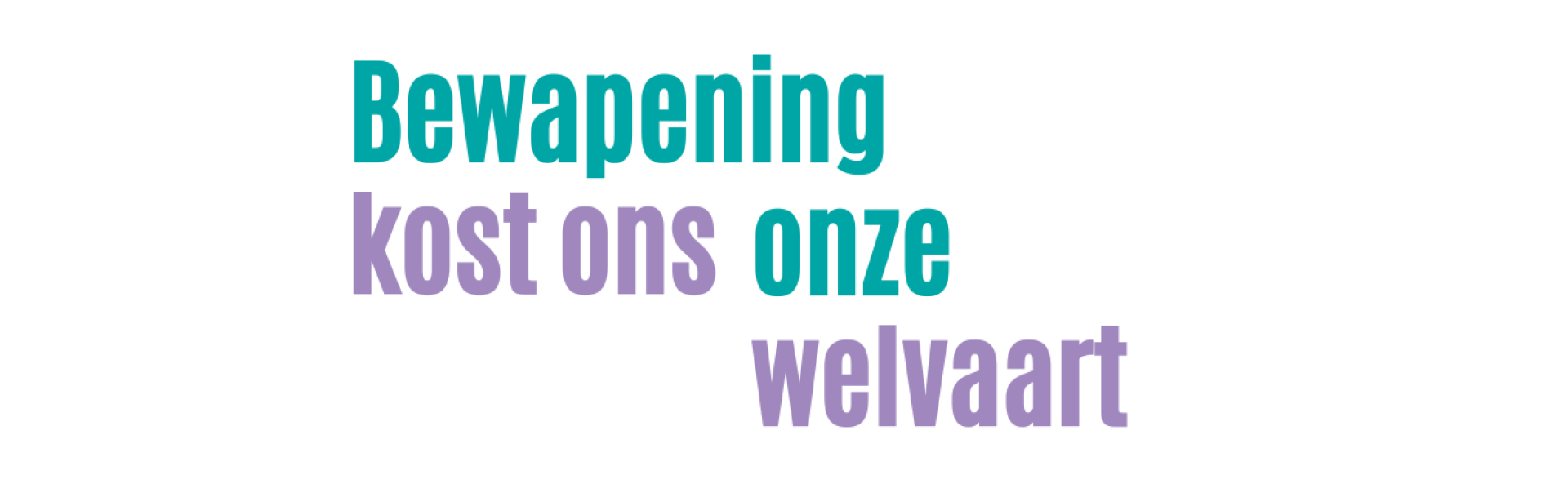 Bewapening kost ons onze welvaart