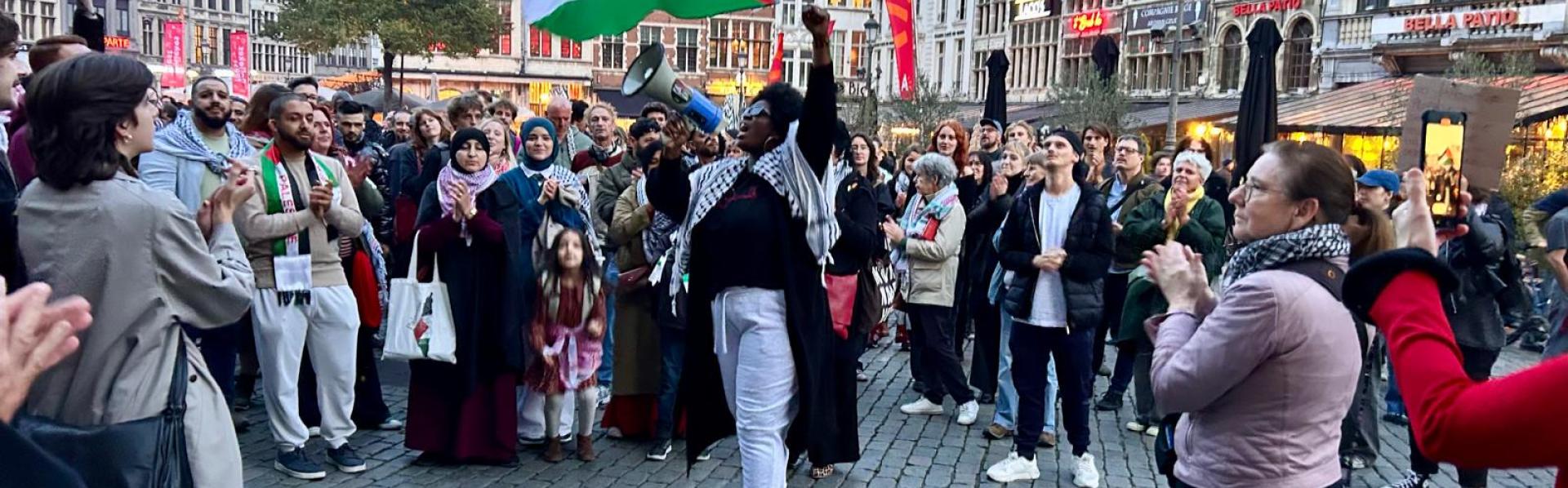 Recht op protest Grote Markt Antwerpen ACP