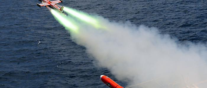 Een Amerikaanse drone stijgt op