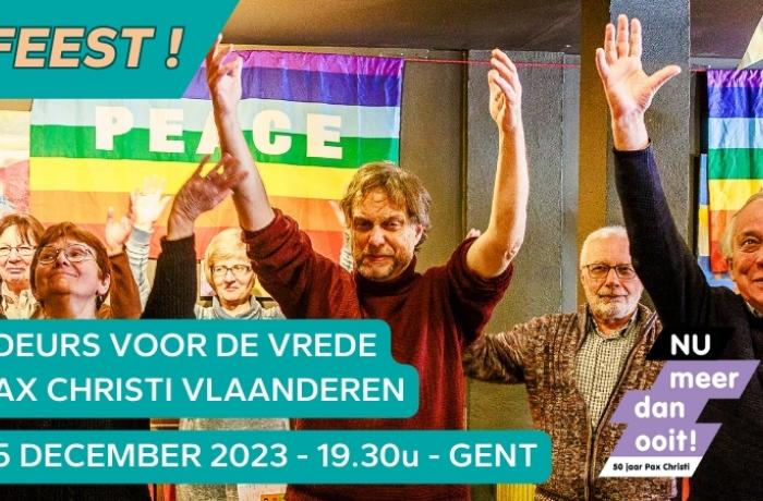 jubileumfeest 50 jaar pax christi vlaanderen en ambassadeurs voor de vrede 2023