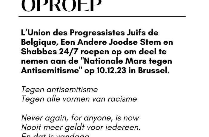 oproep mars antisemitisme