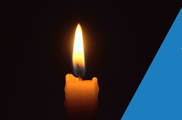 Banner middaggebed met kaars