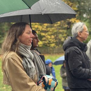 Openingsceremonie in de regen